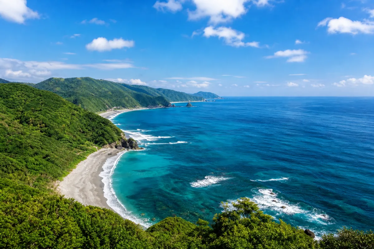 高知県東部の海岸の風景